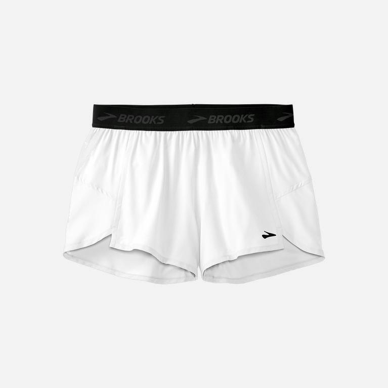 Brooks Chaser 3 NZ - Women's Running Shorts - White (03845-KYBC)